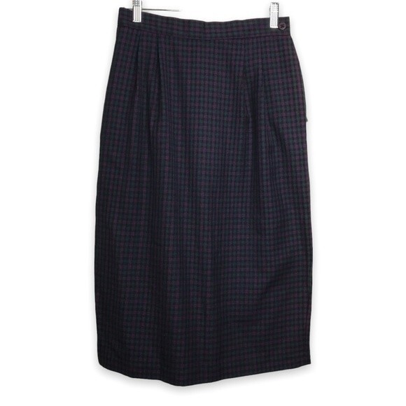 That's Me Vintage Deadstock Plaid Skirt Purple Green Black Women's Size 7/8 - Picture 2 of 16